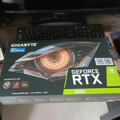 3 ИГРА OC 12G GDDR6 гигабайта RTX 3060 видеокарт NVIDIA вентиляторов графических